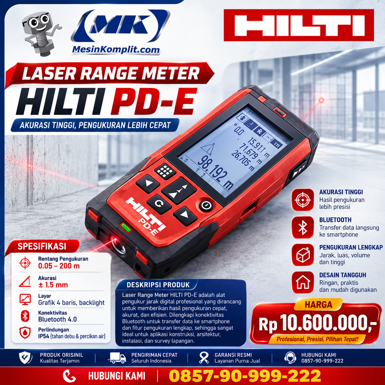 Meteran Laser Hilti 200m ...